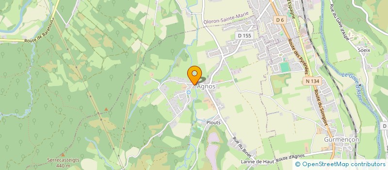 localisation de l'entreprise MONSIEUR LOUIS LABORDE  AGNOS