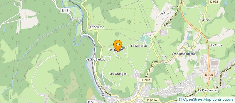 localisation de l'entreprise MONSIEUR LOUIS LAFLEUR  AUBUSSON