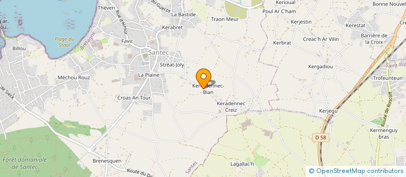 localisation de l'entreprise MONSIEUR LOUIS LE BORGNE  SANTEC