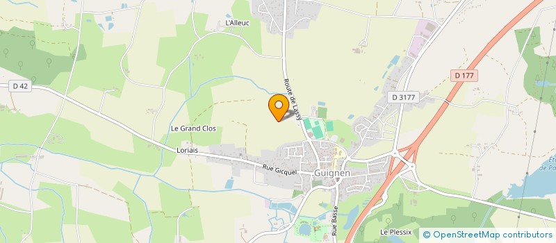 localisation de l'entreprise MONSIEUR LOUIS LE LIEVRE DE LA MORINIERE à GUIGNEN