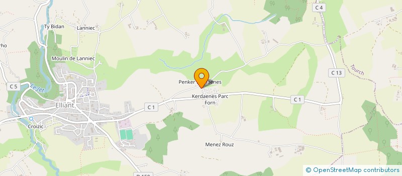 localisation de l'entreprise MONSIEUR LOUIS LOUSSOUARN  ELLIANT