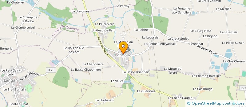 localisation de l'entreprise MONSIEUR LOUIS MAILLARD à LANGOUET