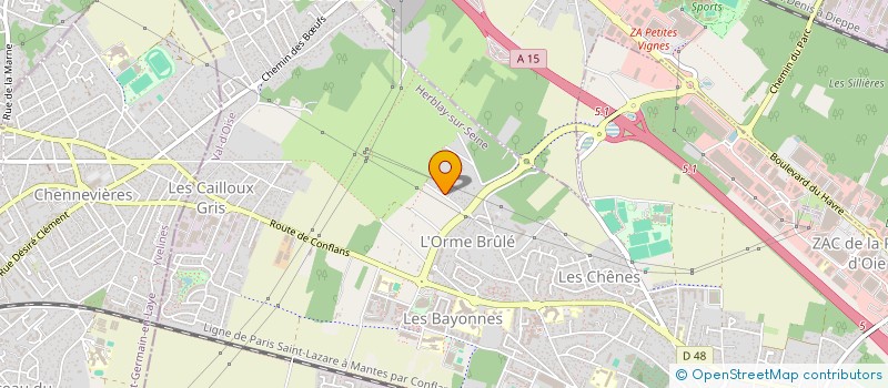 localisation de l'entreprise MONSIEUR LOUIS MAQUIGNON  HERBLAY-SUR-SEINE