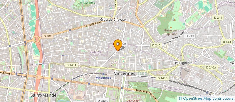 localisation de l'entreprise MONSIEUR LOUIS MARGUERITTE à VINCENNES