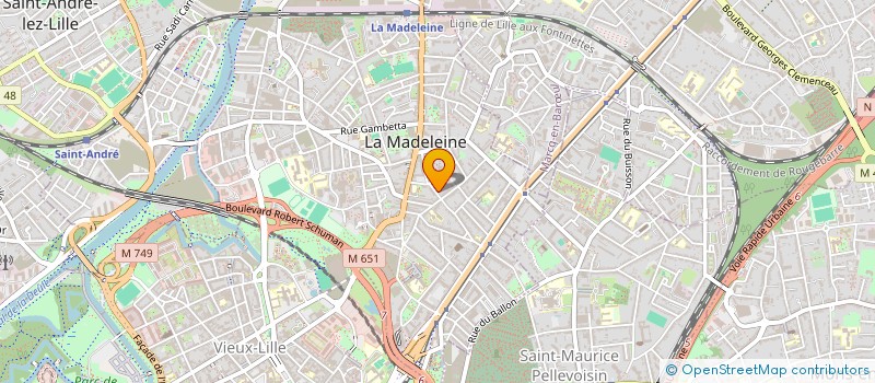 localisation de l'entreprise MONSIEUR LOUIS MARTIN à LA MADELEINE