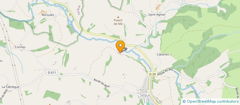 localisation de l'entreprise MONSIEUR LOUIS MASSOL  SEGUR