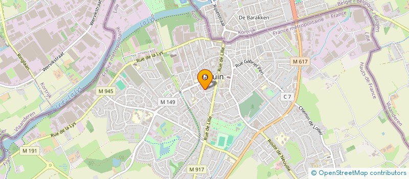 localisation de l'entreprise MONSIEUR LOUIS MEULEBROUCK  HALLUIN