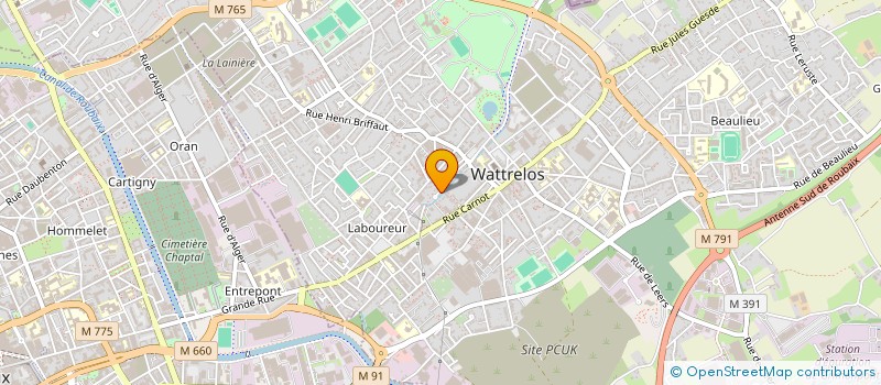 localisation de l'entreprise MONSIEUR LOUIS-MICHEL BASILE  WATTRELOS