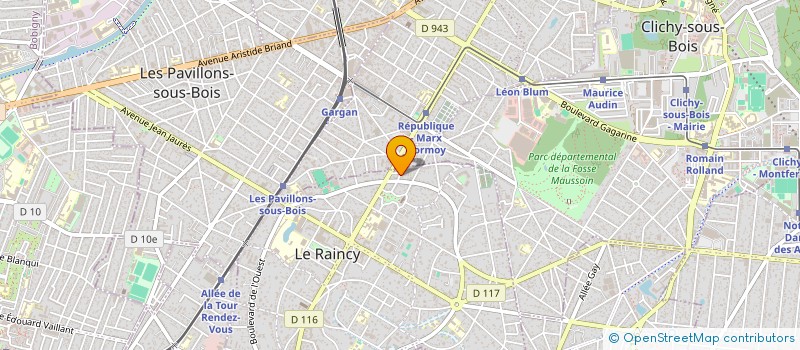 localisation de l'entreprise MONSIEUR LOUIS MIGNARD à LE RAINCY