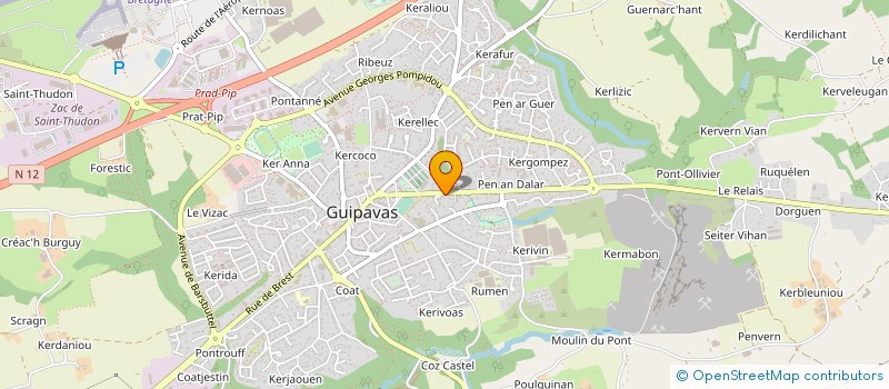 localisation de l'entreprise MONSIEUR LOUIS MINGOT  GUIPAVAS