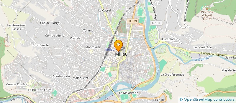 localisation de l'entreprise MONSIEUR LOUIS PHILIPPE CORREIA  MILLAU