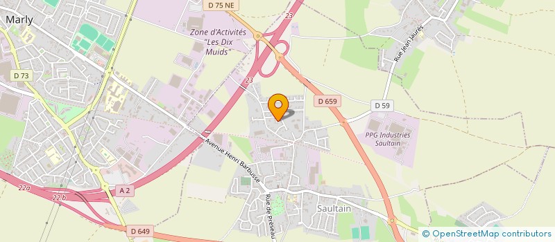 localisation de l'entreprise MONSIEUR LOUIS PRIEZ  SAULTAIN