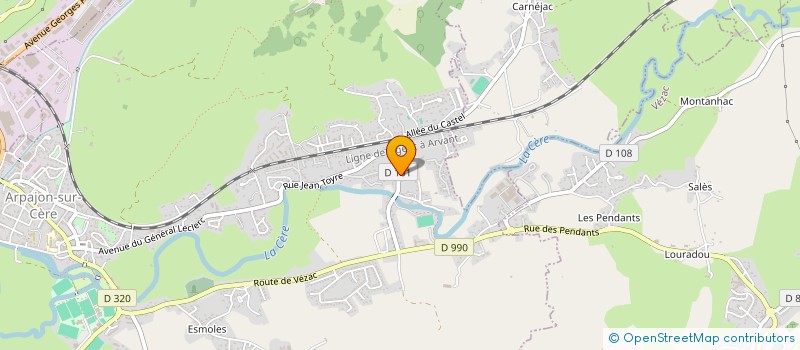 localisation de l'entreprise MONSIEUR LOUIS REINARD à ARPAJON-SUR-CERE