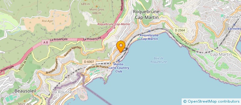 localisation de l'entreprise MONSIEUR LOUIS ROGER-CLEMENT  ROQUEBRUNE-CAP-MARTIN