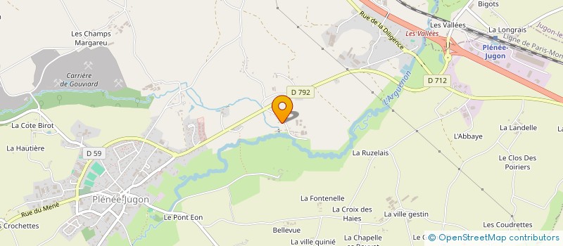 localisation de l'entreprise MONSIEUR LOUIS ROUXEL  PLENEE-JUGON