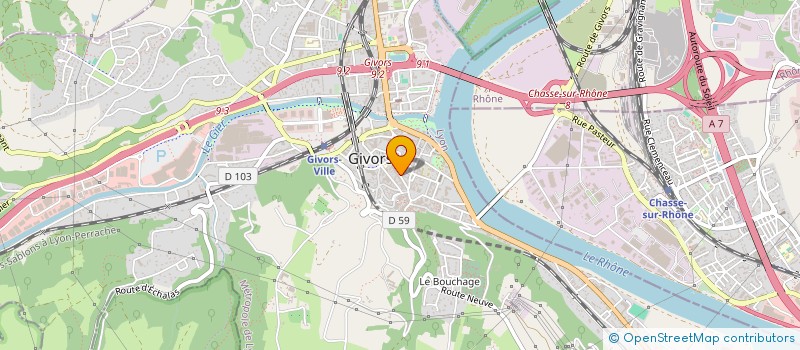 localisation de l'entreprise MONSIEUR LOUIS ROZIER à GIVORS