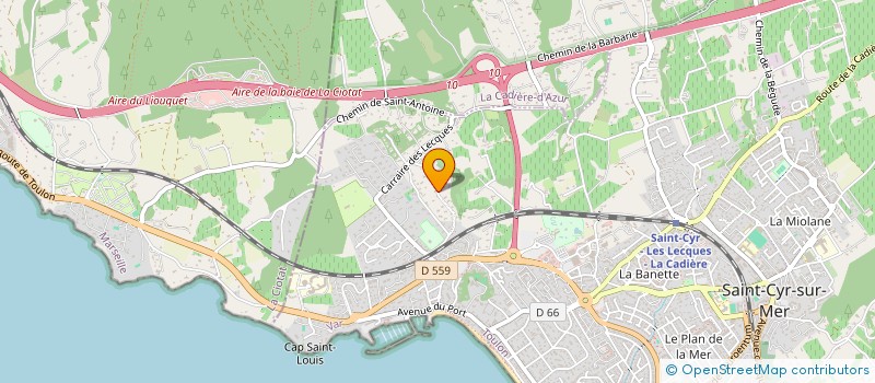 localisation de l'entreprise MONSIEUR LOUIS TEXIER à SAINT-CYR-SUR-MER