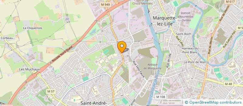 localisation de l'entreprise MONSIEUR LOUIS THILLEROT  MARQUETTE-LEZ-LILLE