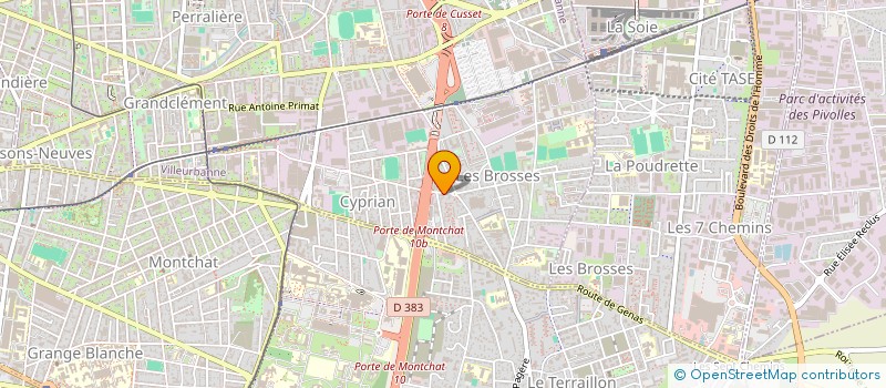 localisation de l'entreprise MONSIEUR LOUIS TOOGOOD  VILLEURBANNE