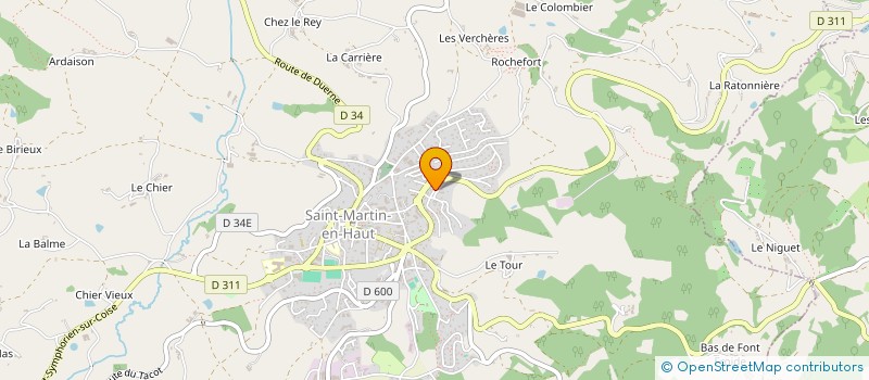 localisation de l'entreprise MONSIEUR LOUIS VERNAY  DUERNE