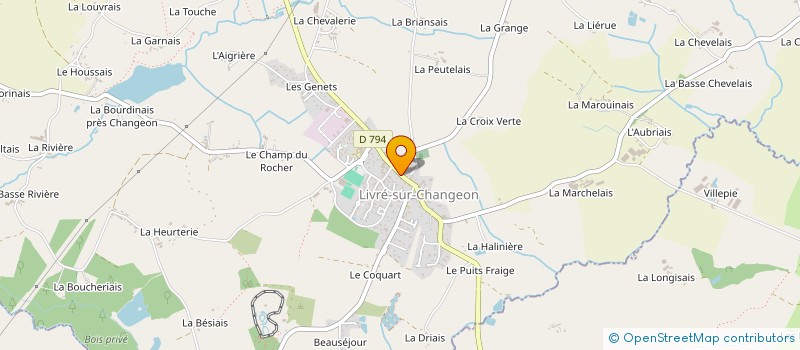 localisation de l'entreprise MONSIEUR LOUISON MERLET  LIVRE-SUR-CHANGEON