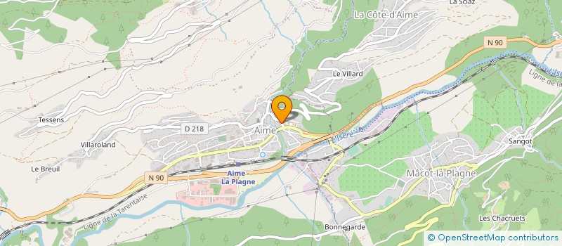 localisation de l'entreprise MONSIEUR LOUKA BACHMANN  AIME-LA-PLAGNE