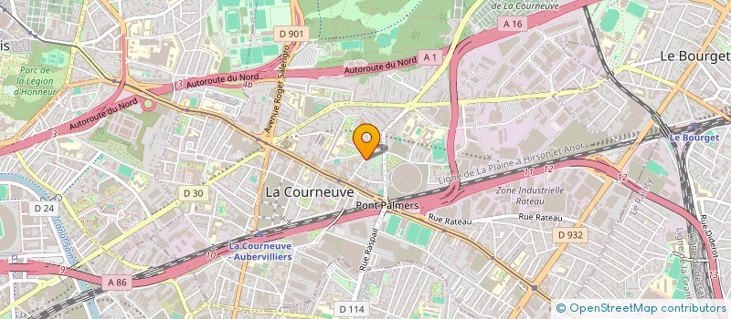 localisation de l'entreprise MONSIEUR LOUVENSON RENE à LA COURNEUVE