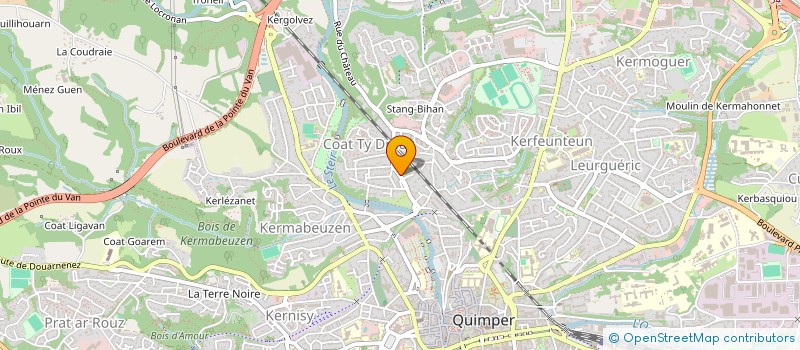 localisation de l'entreprise MONSIEUR LUAN PONTLEVE  QUIMPER