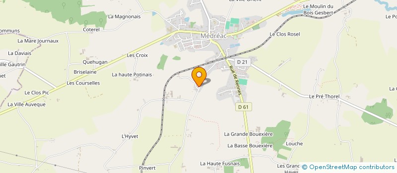 localisation de l'entreprise MONSIEUR LUBIN LECLANCHE  MEDREAC