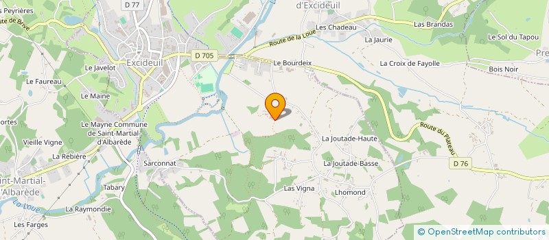 localisation de l'entreprise MONSIEUR LUC BAUDIN à EXCIDEUIL