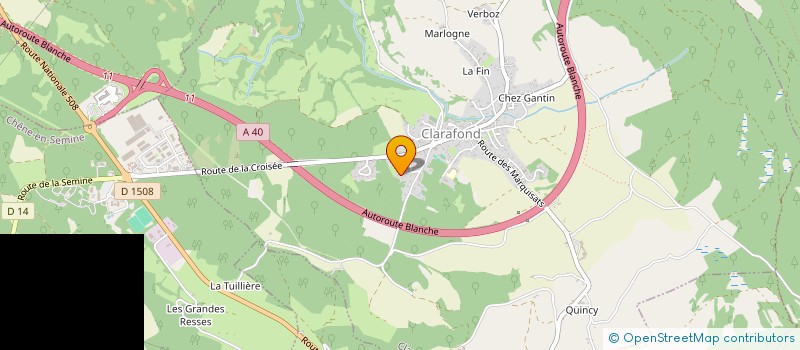 localisation de l'entreprise MONSIEUR LUC BERENGUER  CLARAFOND-ARCINE