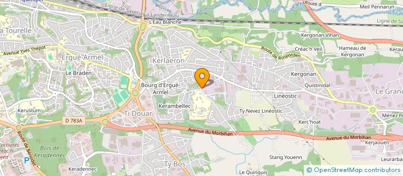 localisation de l'entreprise MONSIEUR LUC BERVAS à QUIMPER