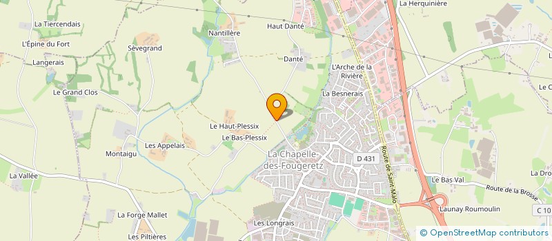 localisation de l'entreprise MONSIEUR LUC BESNARD  LA CHAPELLE-DES-FOUGERETZ