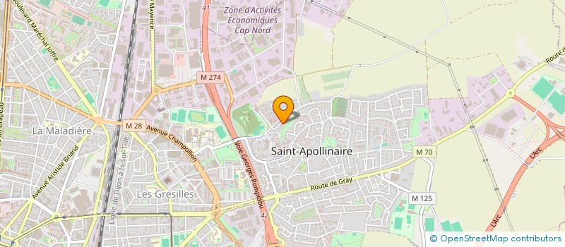 localisation de l'entreprise MONSIEUR LUC BONADEI à SAINT-APOLLINAIRE