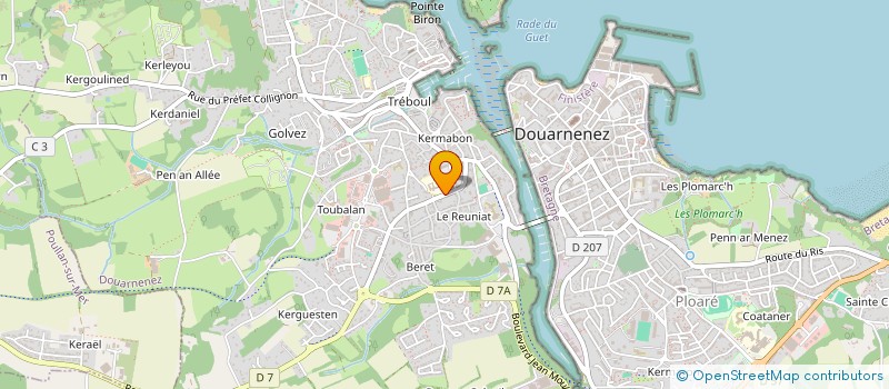 localisation de l'entreprise MONSIEUR LUC BRIENT à DOUARNENEZ