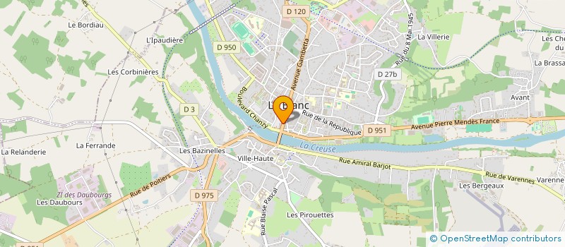 localisation de l'entreprise MONSIEUR LUC DAVODEAU à LE BLANC
