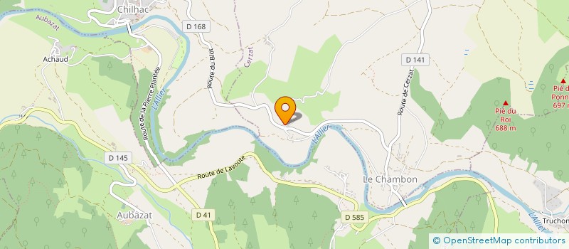 localisation de l'entreprise MONSIEUR LUC DE LAVAISSIERE DE VERDUZAN  LANGEAC