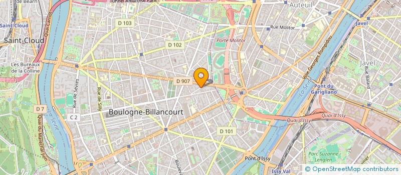 localisation de l'entreprise MONSIEUR LUC DENIS DE SENNEVILLE à BOULOGNE-BILLANCOURT