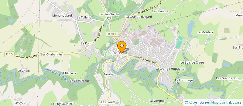 localisation de l'entreprise MONSIEUR LUC DESHERAUD à BOUSSAC
