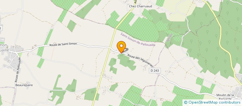 localisation de l'entreprise MONSIEUR LUC DUFOUR  SAINT-SIMON-DE-PELLOUAILLE