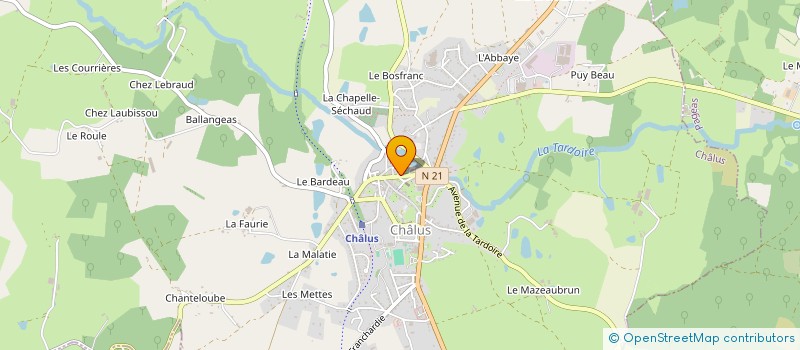 localisation de l'entreprise MONSIEUR LUC DUVERNEUIL à CHALUS