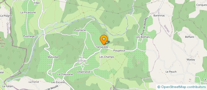 localisation de l'entreprise MONSIEUR LUC GARDARIN  BILHAC