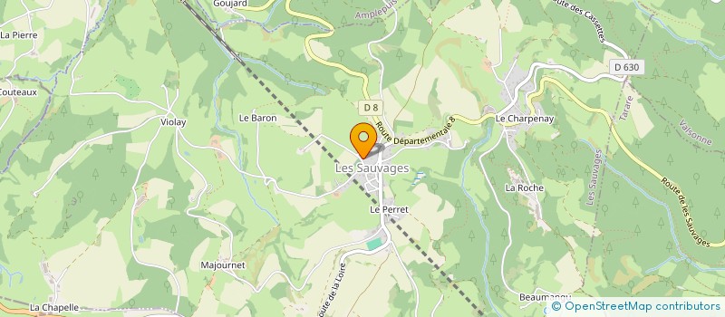 localisation de l'entreprise MONSIEUR LUC GARNIER  LES SAUVAGES