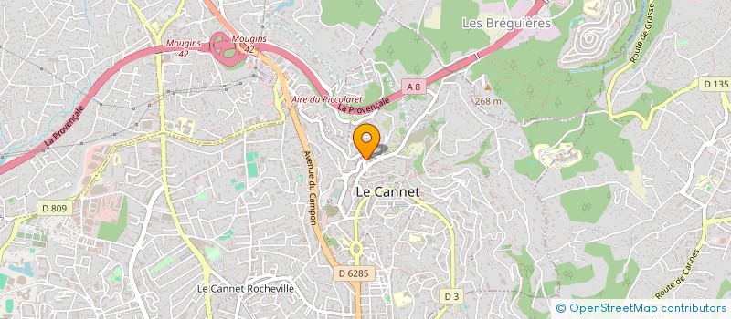 localisation de l'entreprise MONSIEUR LUC GENTILE RASERA à LE CANNET