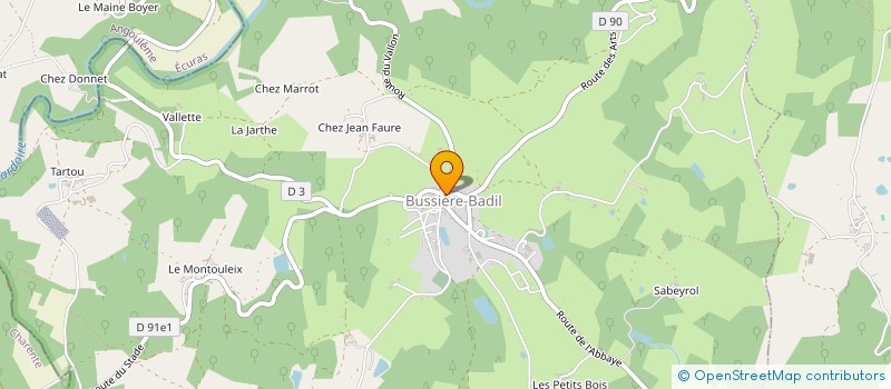 localisation de l'entreprise MONSIEUR LUC GILET à BUSSIERE-BADIL