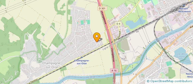 localisation de l'entreprise MONSIEUR LUC HERVE BENJAMIN JOHN AYEE  CHAMPAGNE-SUR-OISE