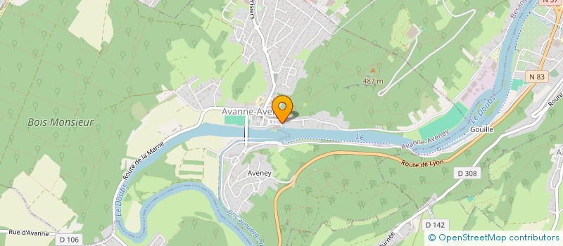 localisation de l'entreprise MONSIEUR LUC JACQUIN  AVANNE-AVENEY