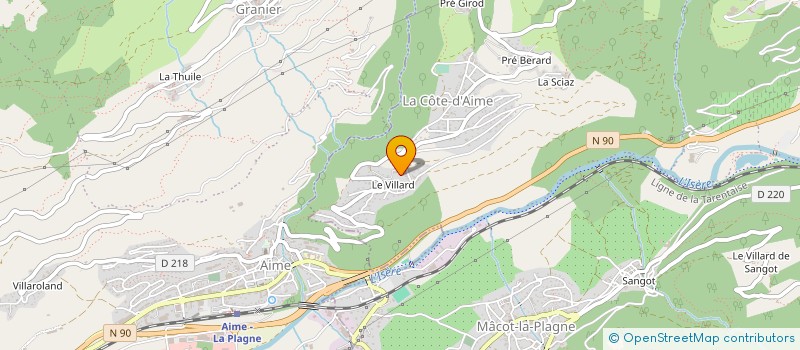 localisation de l'entreprise MONSIEUR LUC JOVET  PEISEY-NANCROIX