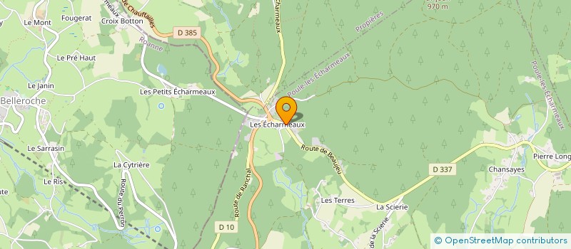 localisation de l'entreprise MONSIEUR LUC LACOTE  POULE-LES-ECHARMEAUX