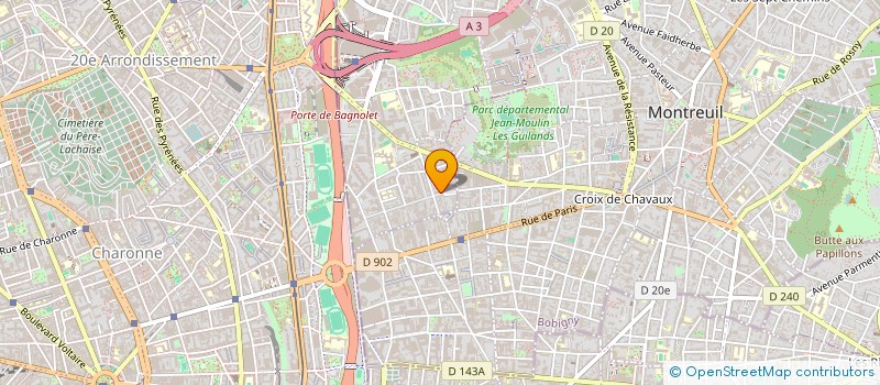localisation de l'entreprise MONSIEUR LUC LANCY à BAGNOLET